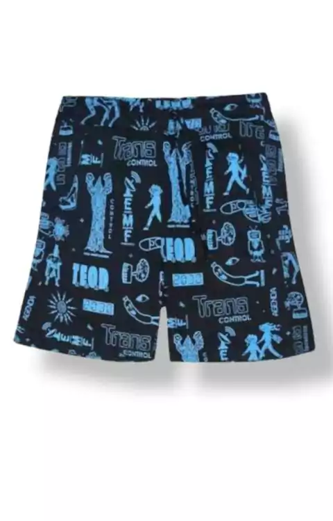 Short Bermuda TRANSHUMAN Negra/Azul