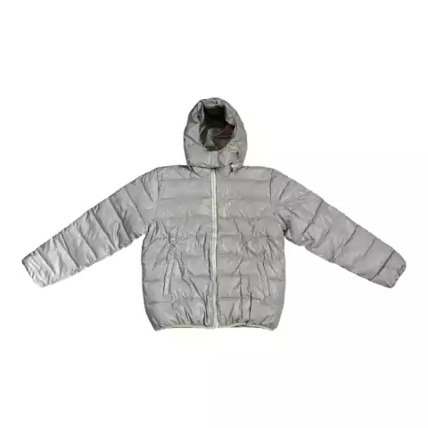 CAMPERA PUFFER REFLECTIVA PLATEADA HOLOGRAFICO