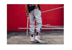 Pantalon Cargo Techwear Tiras Gris Duo Color Gris K70 en internet