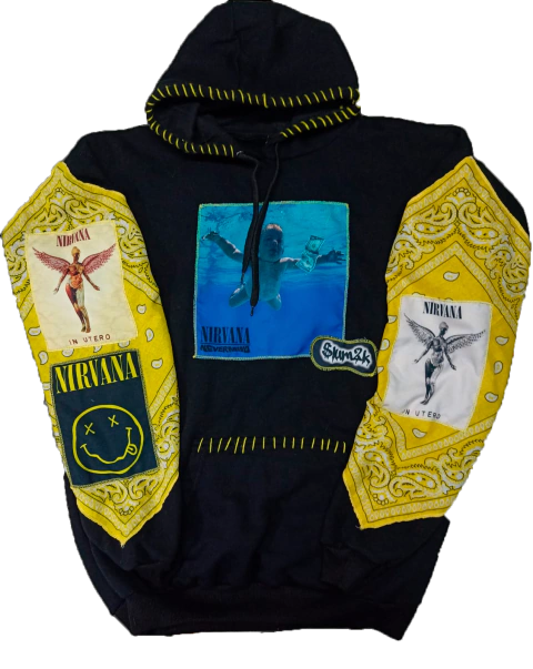 Buzo Hoodie "NIRVANA" Full Black