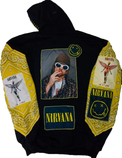 Buzo Hoodie "NIRVANA" Full Black - comprar online