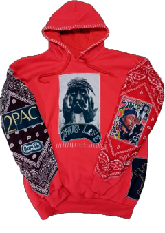 Buzo Hoodie "2PAC" Full Red