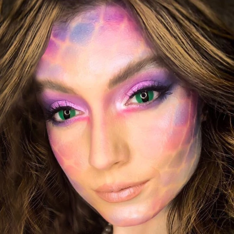 Lentes de contacto Fantasía Anime Cosplay Ojo de Gato Verde CL173