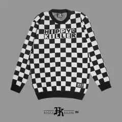 Sweater Cuadrille Blanco y Negro