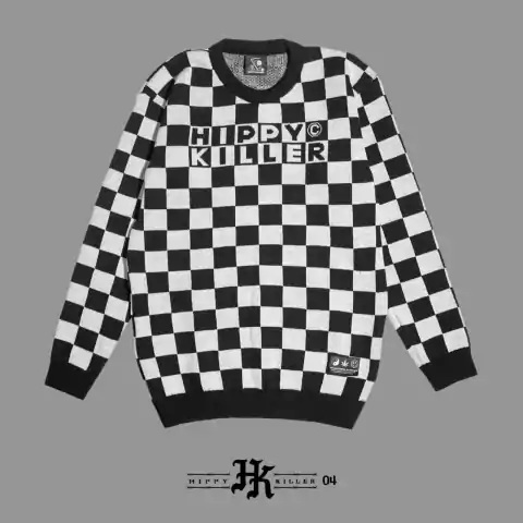 Sweater Cuadrille Blanco y Negro