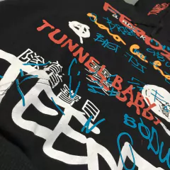 Maxi Buzo Graffiti Full Print Negro Colores Varios Hip Hop Tunnel Mod 2 on internet