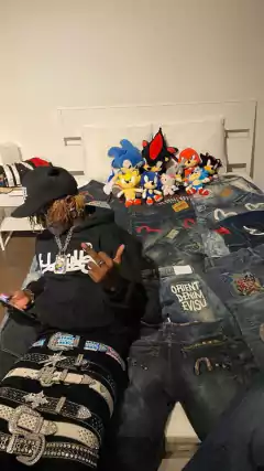 Imagen de Cinto Cinturon Cowboy Bb Belt Hebilla Strass Trap Mod 11