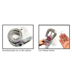 Cinto Cinturon Cowboy Bb Belt Hebilla Strass Trap Mod 22