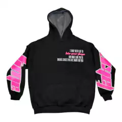 Buzo Hoodie Take Your Time Negro/fucsia - comprar online