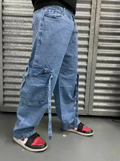 Jean Ice Carpintero Mom Con Tiras - comprar online