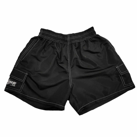 Short negro costura blanca