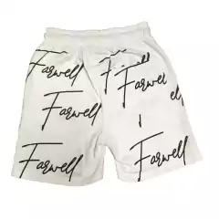 Short bermuda letras - Blanca - comprar online