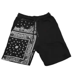 Short bermuda mitad bandana mitad liso