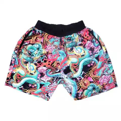 Short Traje de baño Dragon Ryu Yakuza Turqueza Flores