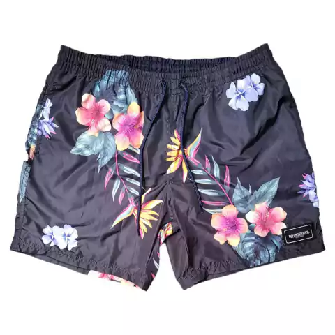 Short Traje de baño Flores Violeta