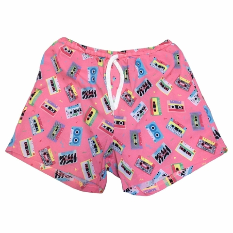 Short traje de baño cassettes vintage - Rosa