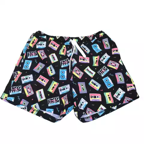 Short traje de baño cassette vintage - Negra