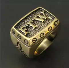 Anillo FTW (Fuck The World) dorado - comprar online