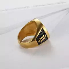 Anillo Simbolo Master Mason Dorado Acero en internet