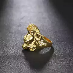 Anillo Cristo Dorado Aleacion Zinc con Strass - KITCH TECH