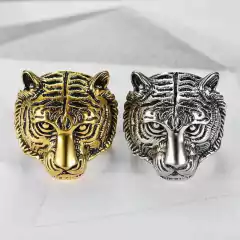 Anillo Bestia Tigre Plateado Acero - KITCH TECH