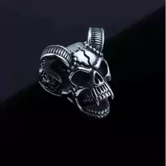 Anillo Metal Craneo Demonio Acero en internet