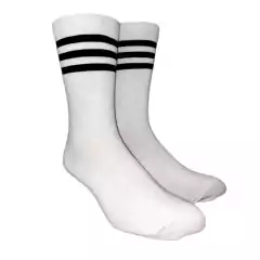 Medias Caña Alta Blanca Franga Negra