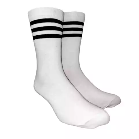 Medias Caña Alta Blanca Franga Negra