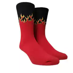 Medias Caña Alta Llamas Fucsia - (copia)