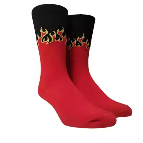 Medias Caña Alta Llamas Fucsia - (copia)