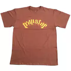 Remera trapstar marron - naranja