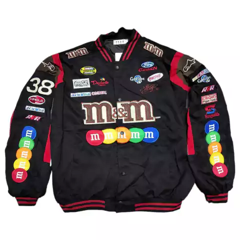 Campera Nascar Racer M&M Negra 1:1