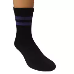 Medias caña alta negras/violeta - comprar online