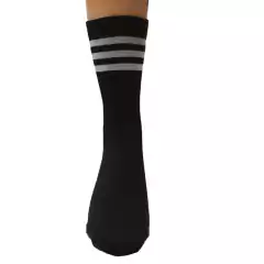 Medias caña alta negras/blanco - comprar online