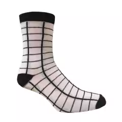 Medias Caña Alta Cuadrille punta negra