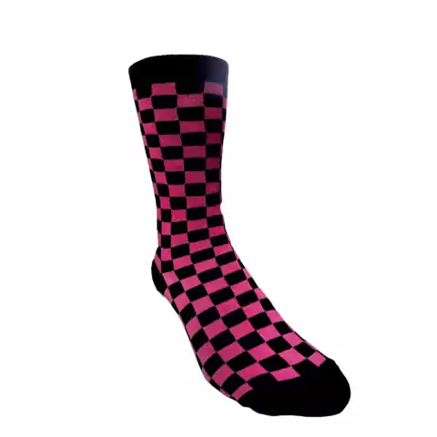 Medias Caña Alta Cuadrille Fucsia