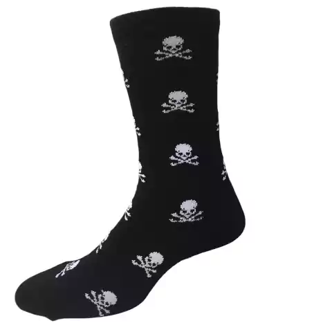 Medias Caña Alta Calaveras Piratas