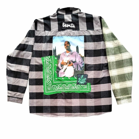 Camisa SLum2k Negro Verde Snoop Dog