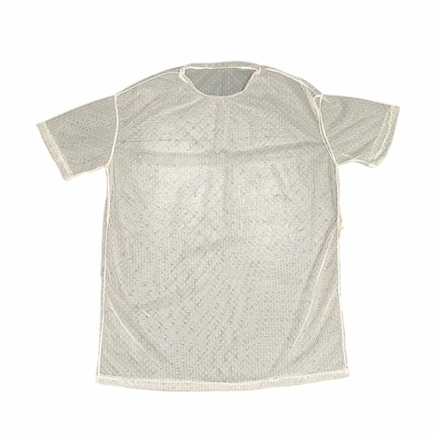 Remera unisex Transparente micro Tul Tramado Hueso