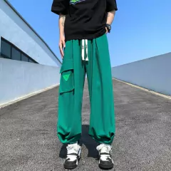 Pantalon Waffle Baggy Babucha Aladino Verde Streetwear Cargo Moda Joggers 126 Niños