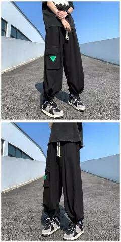 Imagen de Pantalon Baggy Babucha Aladino Importado Hip Hop Negro 126 Niños