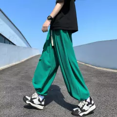 Pantalon Waffle Baggy Babucha Aladino Verde Streetwear Cargo Moda Joggers 126 Niños - tienda online