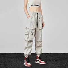 Pantalon Cargo Streetwear Blanco Hueso 43