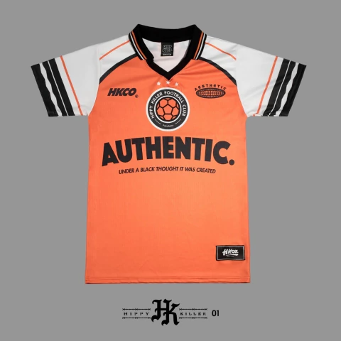 Remeron Naranja Negra Deportivo Estilo Futbol