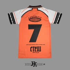 Remeron Naranja Negra Deportivo Estilo Futbol - comprar online