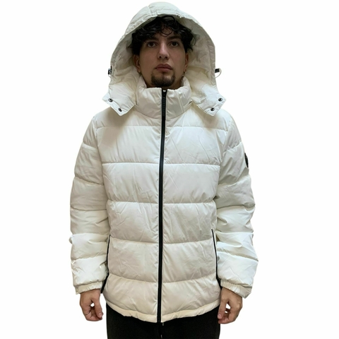 Campera Puffer Friza NASA Blanco