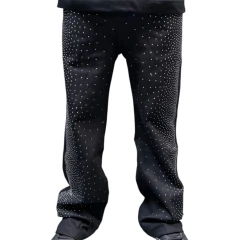 Pantalon Jean Baggy Full Black Intervenido Strass en internet