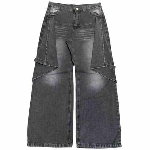 Pantalon Baggy Negro Y2K Carpintero Wide Leg