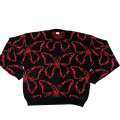 Buzo Sweater Butterfly Mariposa Negro y Rojo - comprar online