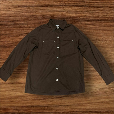 Camisa Manga Larga Gabardina Work Marron - comprar online